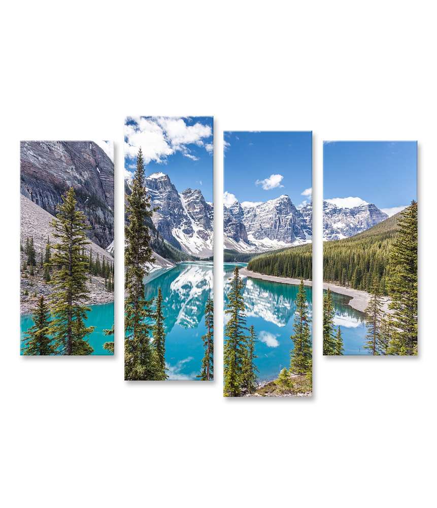 Islandburner Bild auf Leinwand Moraine Lake im Banff Nationalpark, Kanadische Rockies, Kanada