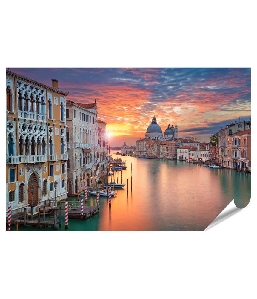 Islandburner XXL Premium Poster Sonnenlichterfülltes Canale Grande in Venedig als Wandbild