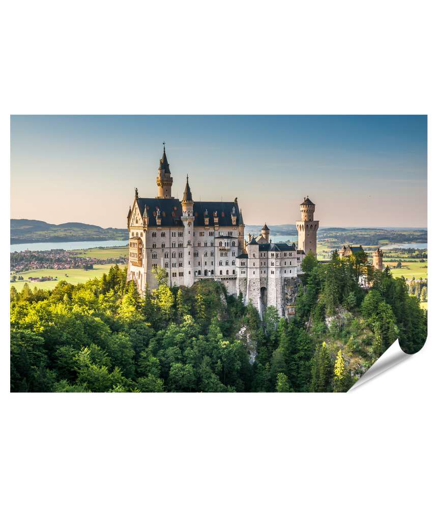 Islandburner XXL Premium Poster Majestätisches Wandbild von Schloss Neuschwanstein, Bayern, Deutschland