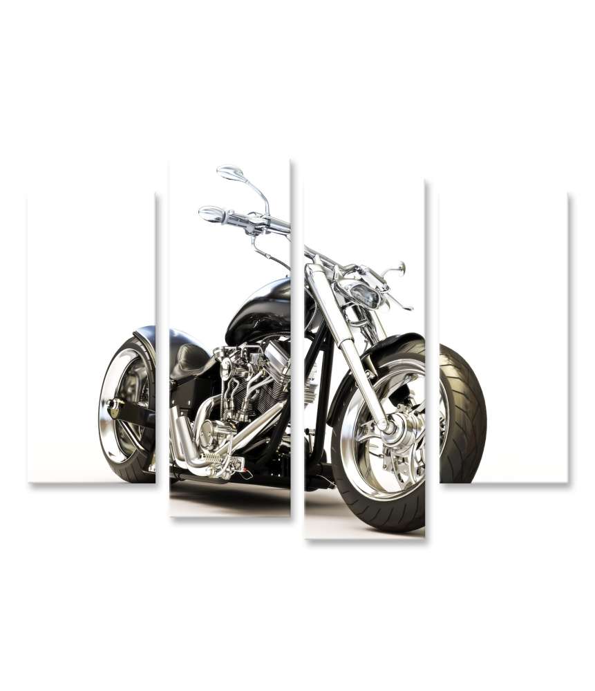 Islandburner Bild auf Leinwand Personalisiertes Motorrad-Wandbild mit weißem Hintergrund