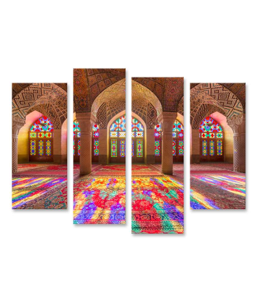 Islandburner Bild auf Leinwand Beeindruckendes Wandbild in der Nasir Al Mulk Moschee, Shiraz, Iran