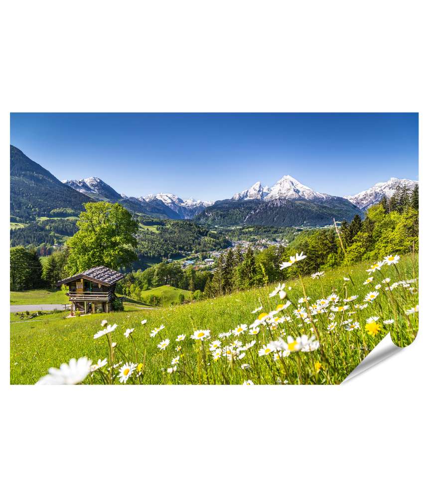 Islandburner XXL Premium Poster Atemberaubendes Wandbild der malerischen Watzmann-Massiv in Berchtesgaden