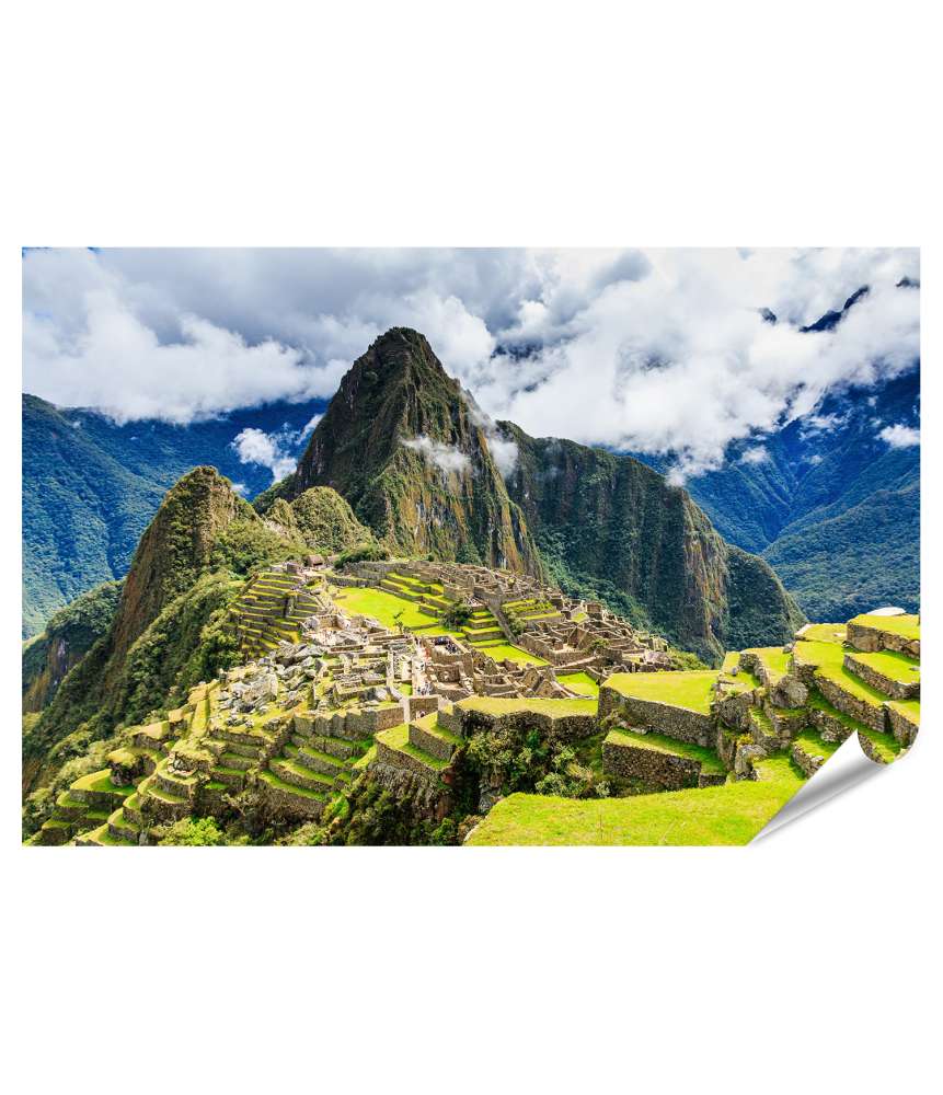 Islandburner XXL Premium Poster Majestätisches Wandbild von Machu Picchu, Perus Kulturerbe