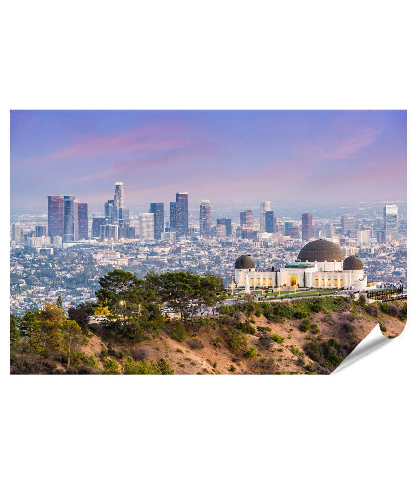 Islandburner XXL Premium Poster Blick auf Los Angeles' Skyline von Griffith Park, Kalifornien, USA