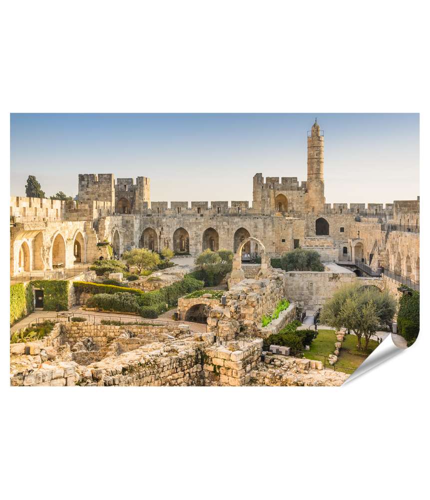 Islandburner XXL Premium Poster Wandbild im Tower of David, Jerusalem, Israel