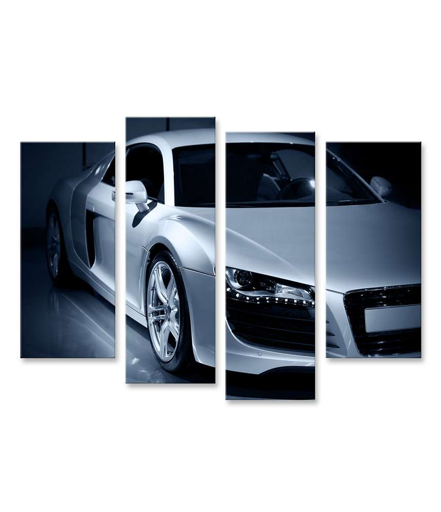 Islandburner Bild auf Leinwand Exquisites Wandbild eines luxuriösen Audi R8 Sportwagens