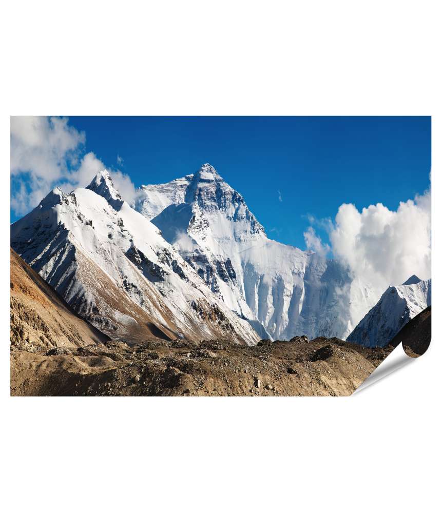 Islandburner XXL Premium Poster Beeindruckendes Wandbild des majestätischen Mount Everest