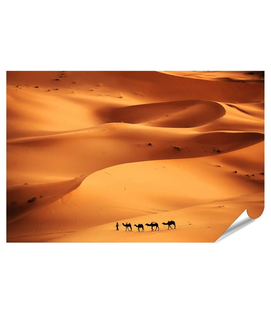 Islandburner XXL Premium Poster Atemberaubendes Wandbild der unendlichen Weiten der Sahara-Wüste