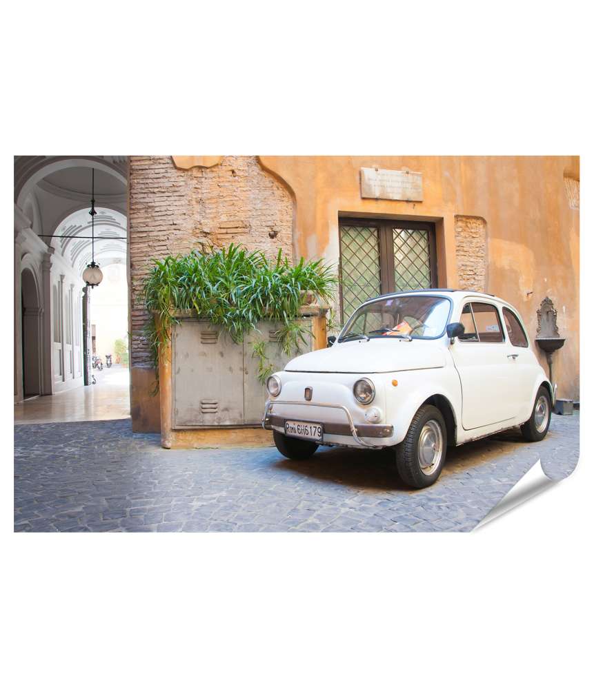 Islandburner XXL Premium Poster Retro italienisches Kultauto im Vintage-Stil als Wandbild