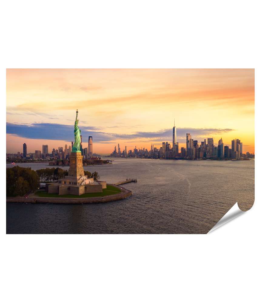 Islandburner XXL Premium Poster Beeindruckendes Wandbild der Freiheitsstatue in New York City