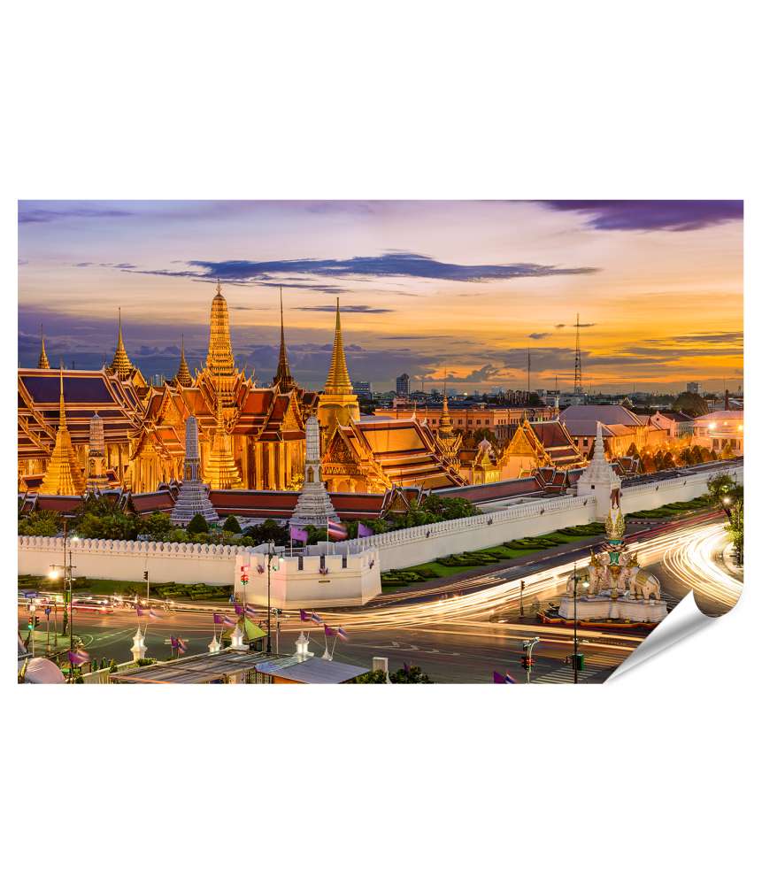 Islandburner XXL Premium Poster Wandbild des Smaragdbuddhas im Grand Palace, Bangkok, Thailand