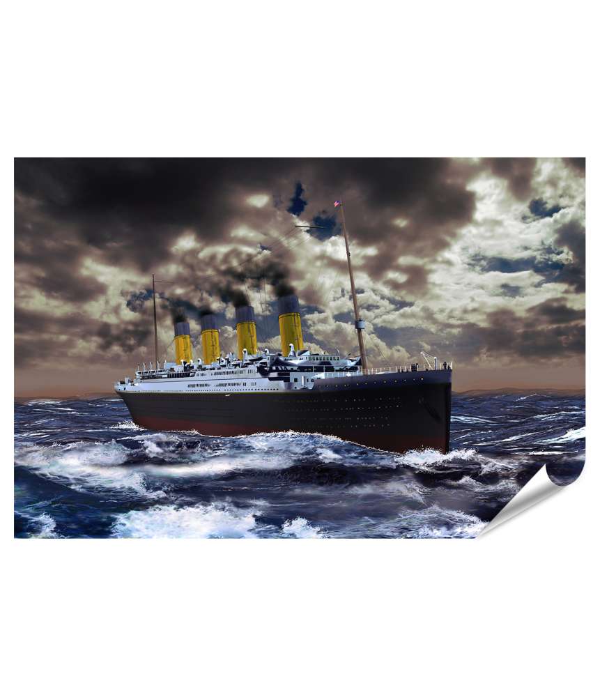 Islandburner XXL Premium Poster Atemberaubendes Wandbild der Titanic in lebendigen Farben und detailgetreu