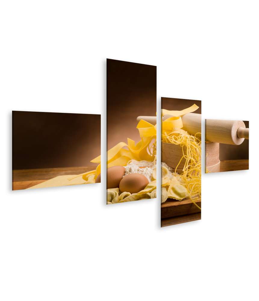 Islandburner Bild auf Leinwand Traditionelles italienisches Wandbild mit hausgemachter Pasta