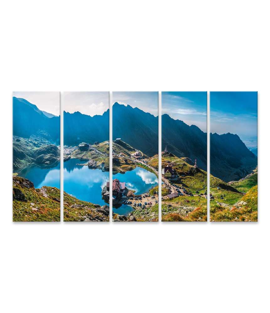 Islandburner Bild auf Leinwand Wandbild: Der atemberaubende Balea Gletschersee am Transfagarasan, Rumänien