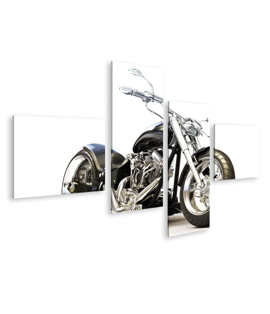 Islandburner Bild auf Leinwand Personalisiertes Motorrad-Wandbild mit weißem Hintergrund