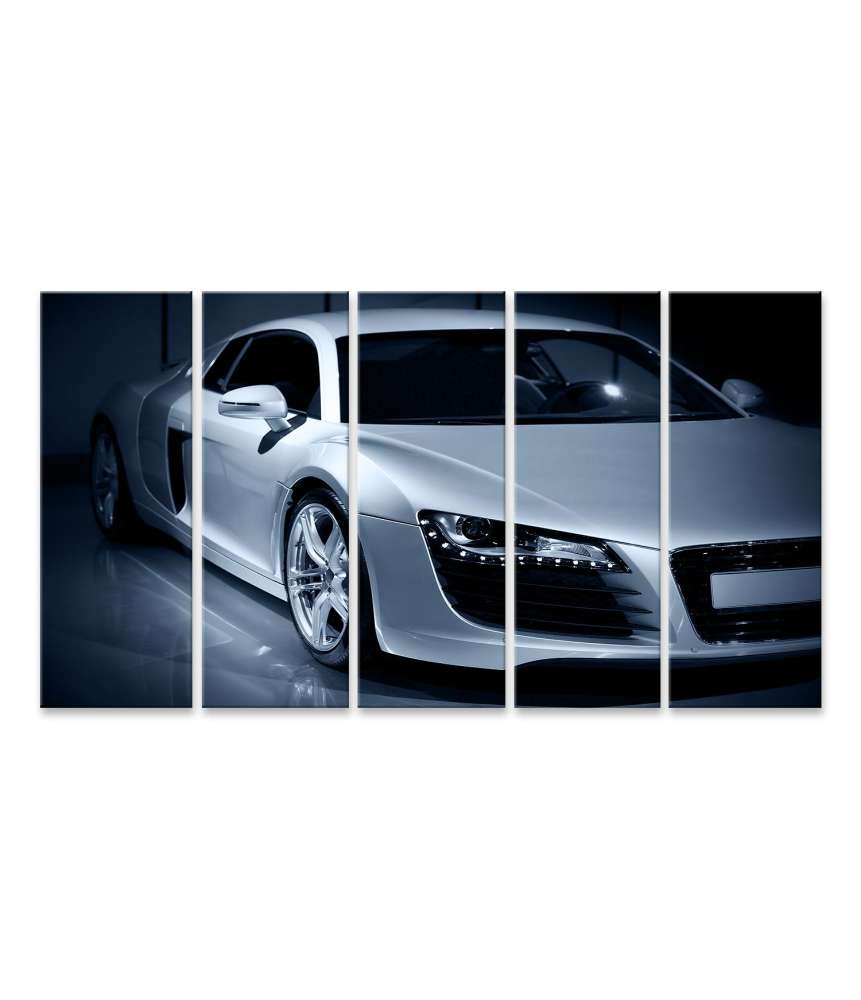 Islandburner Bild auf Leinwand Exquisites Wandbild eines luxuriösen Audi R8 Sportwagens