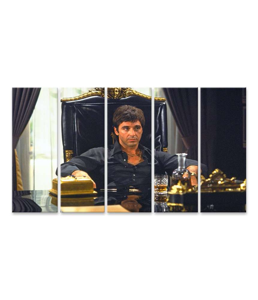 Islandburner Bild auf Leinwand Al Pacino als Tony Montana: Kultiges Gangster-Filmikone aus Hollywood's Scarface