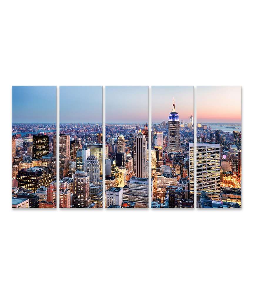 Islandburner Bild auf Leinwand Atemberaubendes Wandbild der Skyline von New York, USA