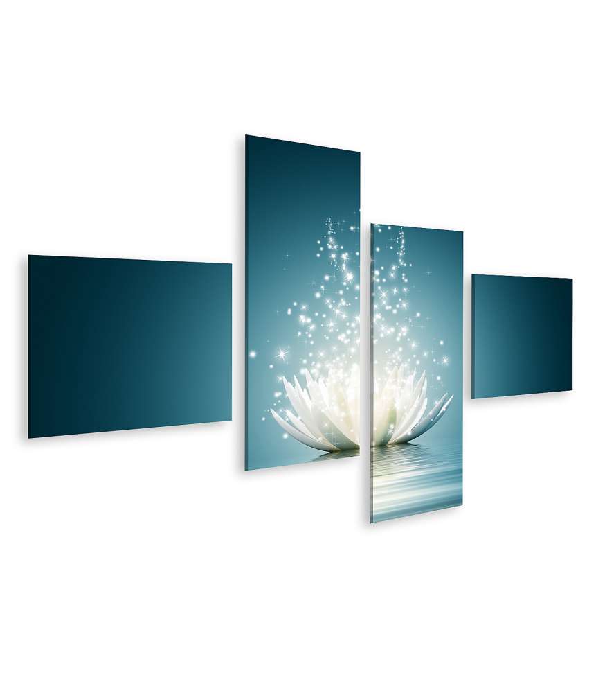 Islandburner Bild auf Leinwand Verzauberndes Wandbild einer magischen Lotusblume