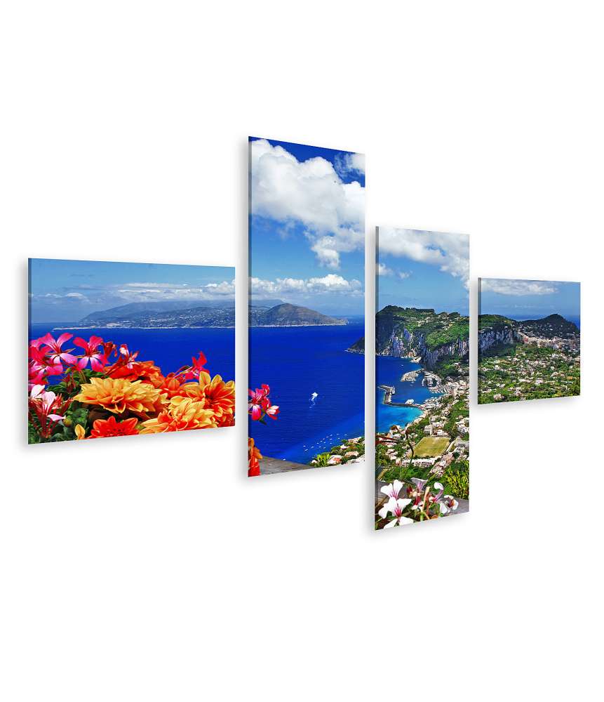 Islandburner Bild auf Leinwand Malerisches Wandbild der idyllischen Insel Capri, Italien