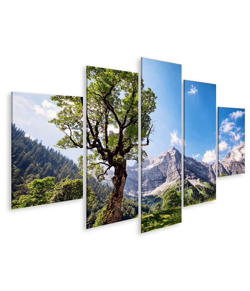 Islandburner Bild auf Leinwand Stunning Wall Mural of Karwendel Mountains in Austrian Alps