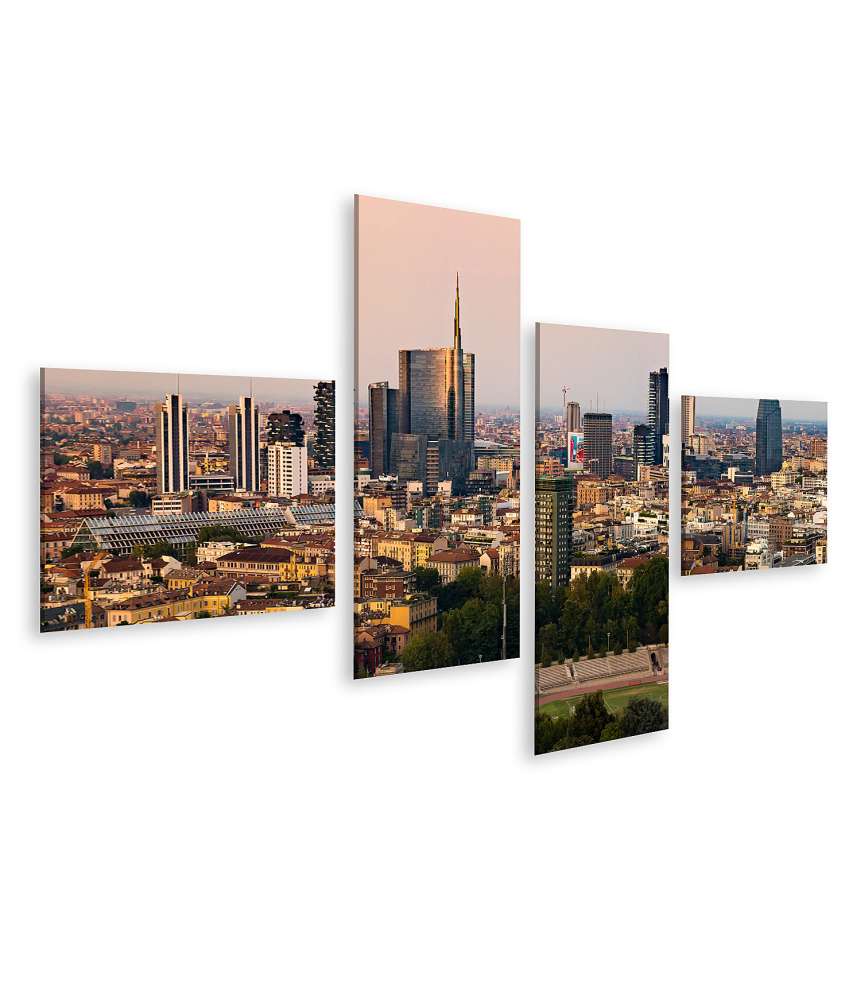 Islandburner Bild auf Leinwand Moderne Architektur und Skylines in Mailand, Italien