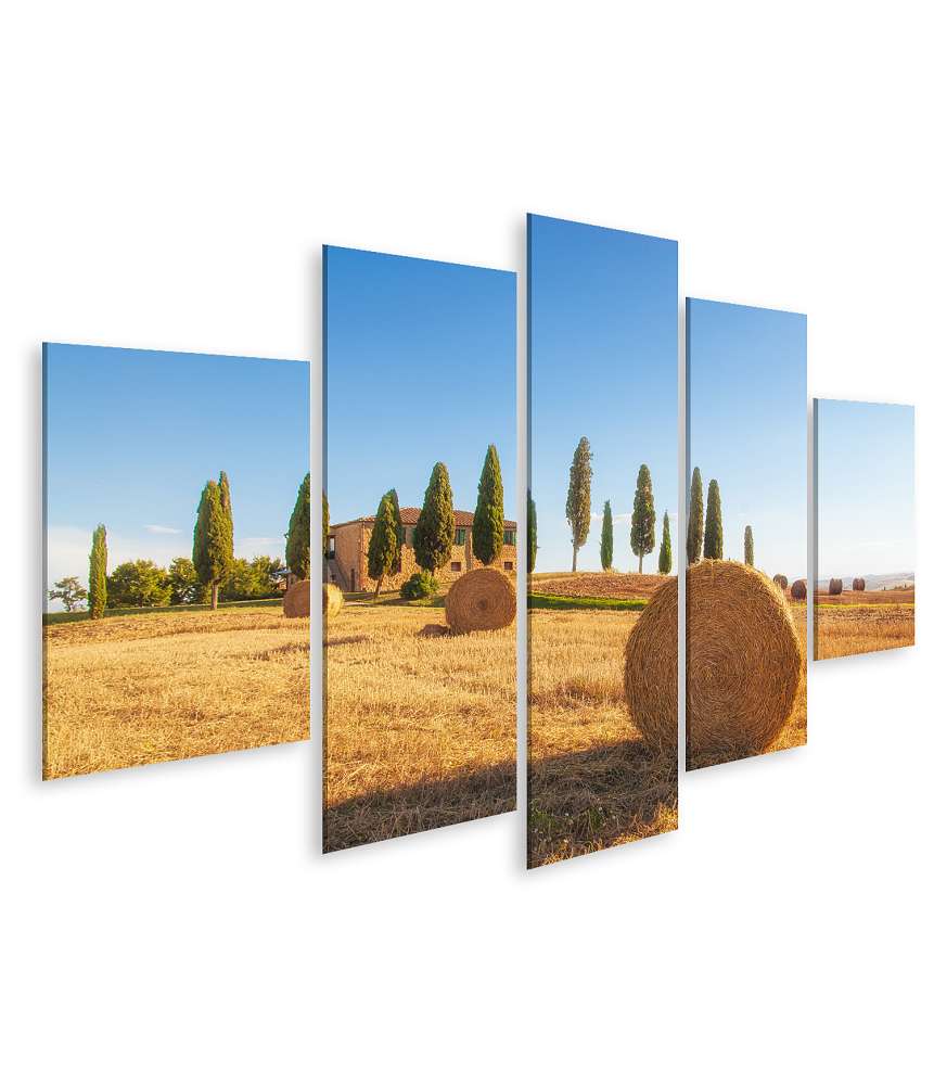 Islandburner Bild auf Leinwand Atemberaubender Blick auf Toskanas Landschaft in Pienza, Italien