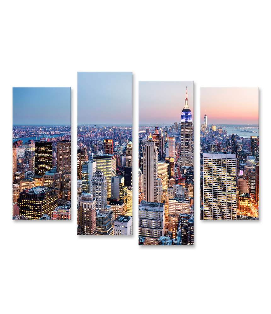 Islandburner Bild auf Leinwand Atemberaubendes Wandbild der Skyline von New York, USA