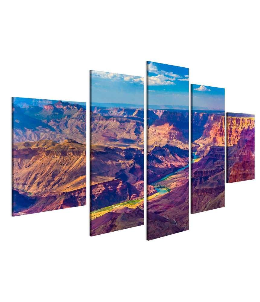 Islandburner Bild auf Leinwand Sonnenaufgang über dem Colorado-Fluss im Grand Canyon-Wandbild