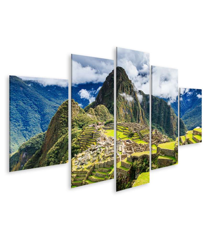 Islandburner Bild auf Leinwand Majestätisches Wandbild von Machu Picchu, Perus Kulturerbe