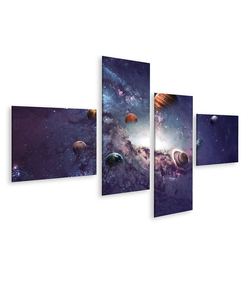 Islandburner Bild auf Leinwand Wandbild: Planeten unseres Sonnensystems für Kinder- und Jugendzimmer