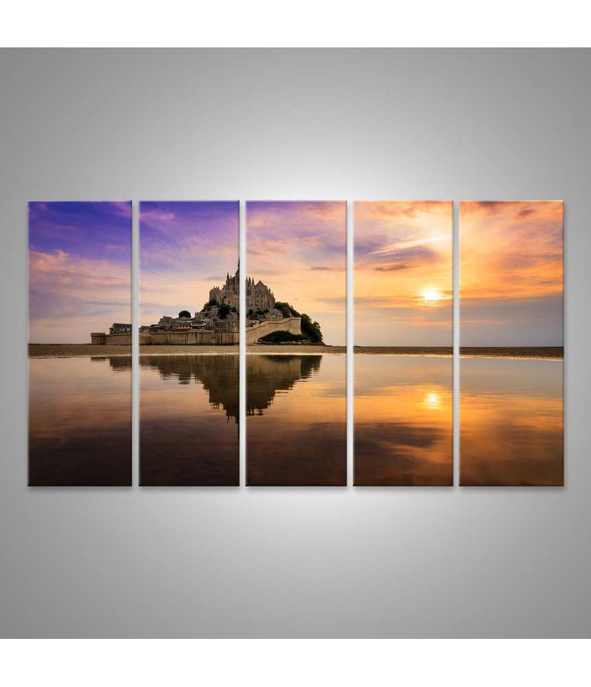 Islandburner Bild auf Leinwand Beeindruckende Darstellung des majestätischen Mont Saint Michel