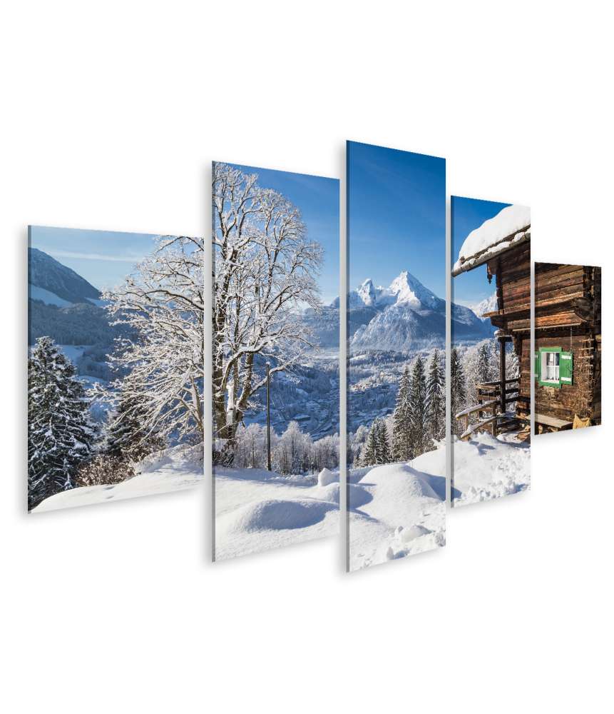 Islandburner Bild auf Leinwand Atemberaubendes Wandbild einer idyllischen Berglandschaft in Berchtesgaden