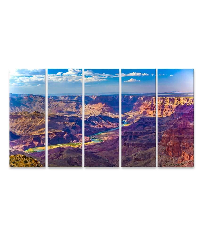 Islandburner Bild auf Leinwand Sonnenaufgang über dem Colorado-Fluss im Grand Canyon-Wandbild