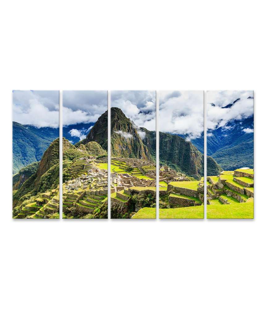 Islandburner Bild auf Leinwand Majestätisches Wandbild von Machu Picchu, Perus Kulturerbe