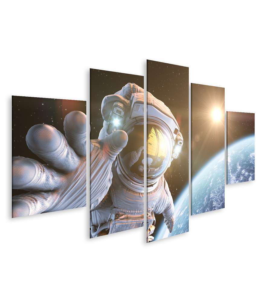 Bild auf Leinwand Astronauten-Wandbild fürs Kinderzimmer im Weltraum-Stil