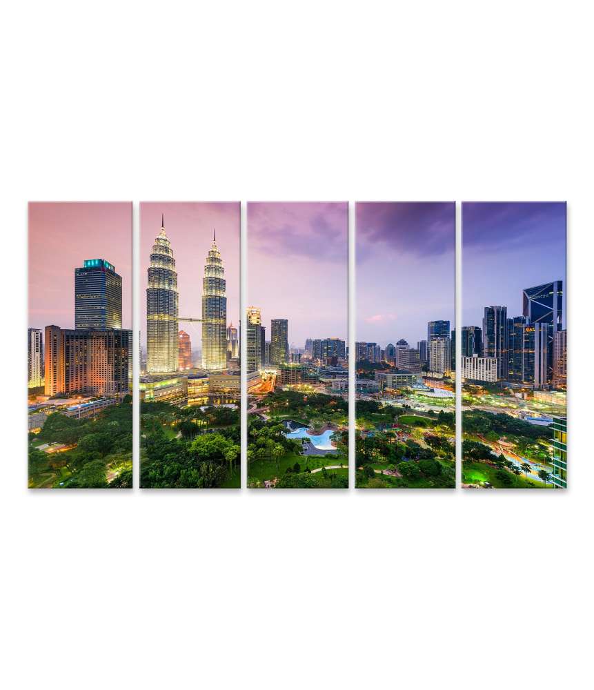 Islandburner Bild auf Leinwand Skyline von Kuala Lumpur, Malaysia, als Wandbild