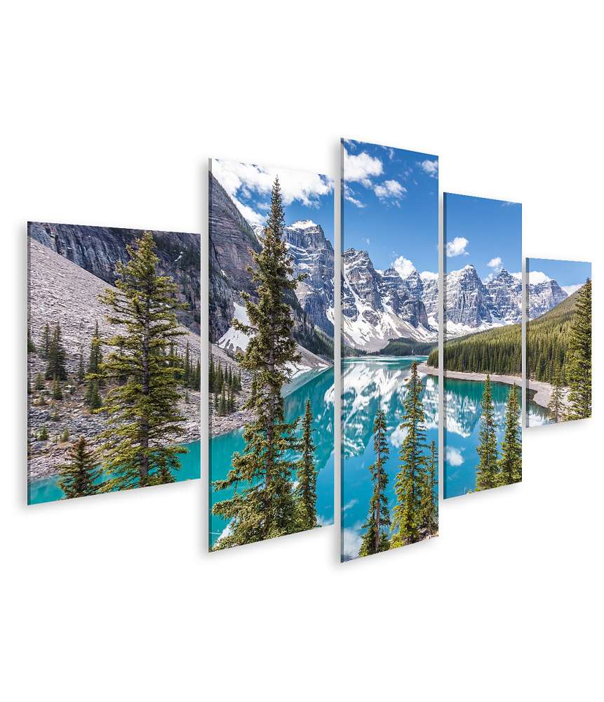 Islandburner Bild auf Leinwand Moraine Lake im Banff Nationalpark, Kanadische Rockies, Kanada