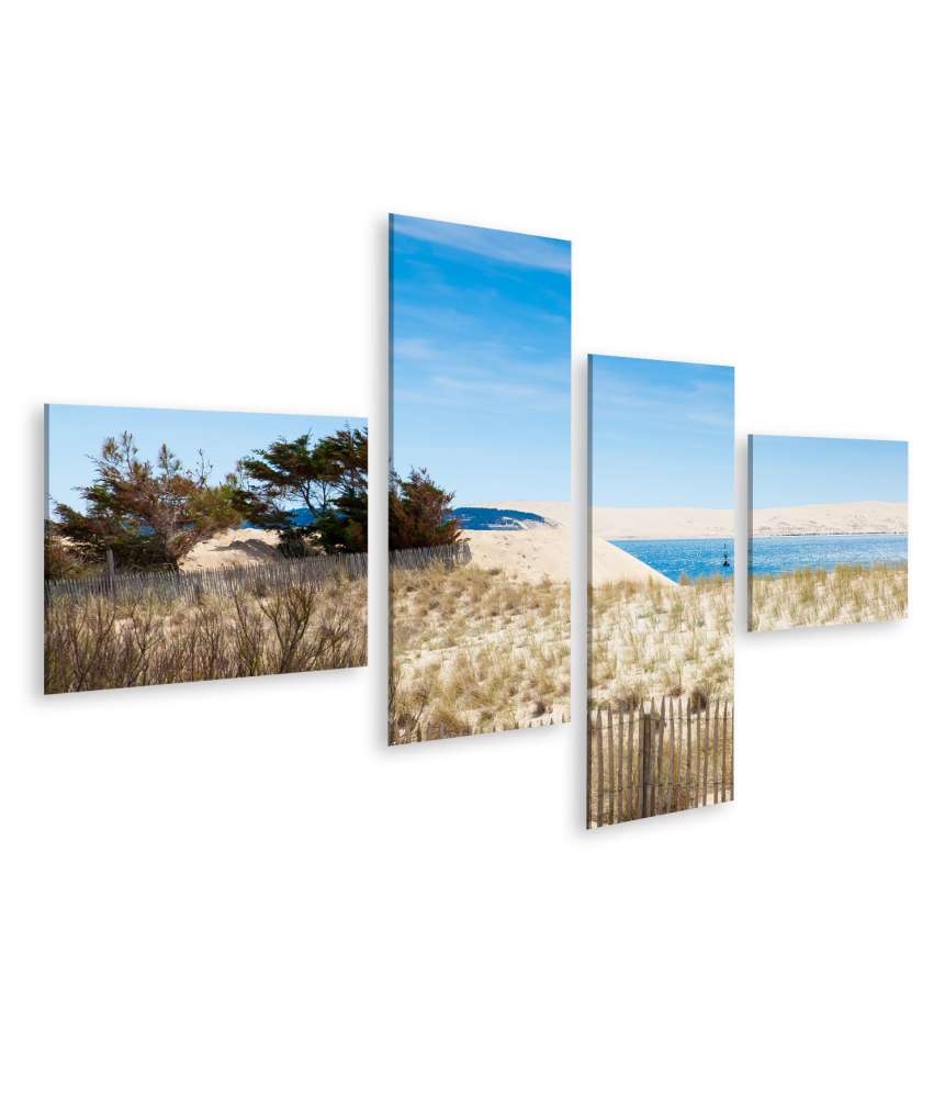 Islandburner Bild auf Leinwand Bunt leuchtendes Wandbild vom malerischen Cap Ferret