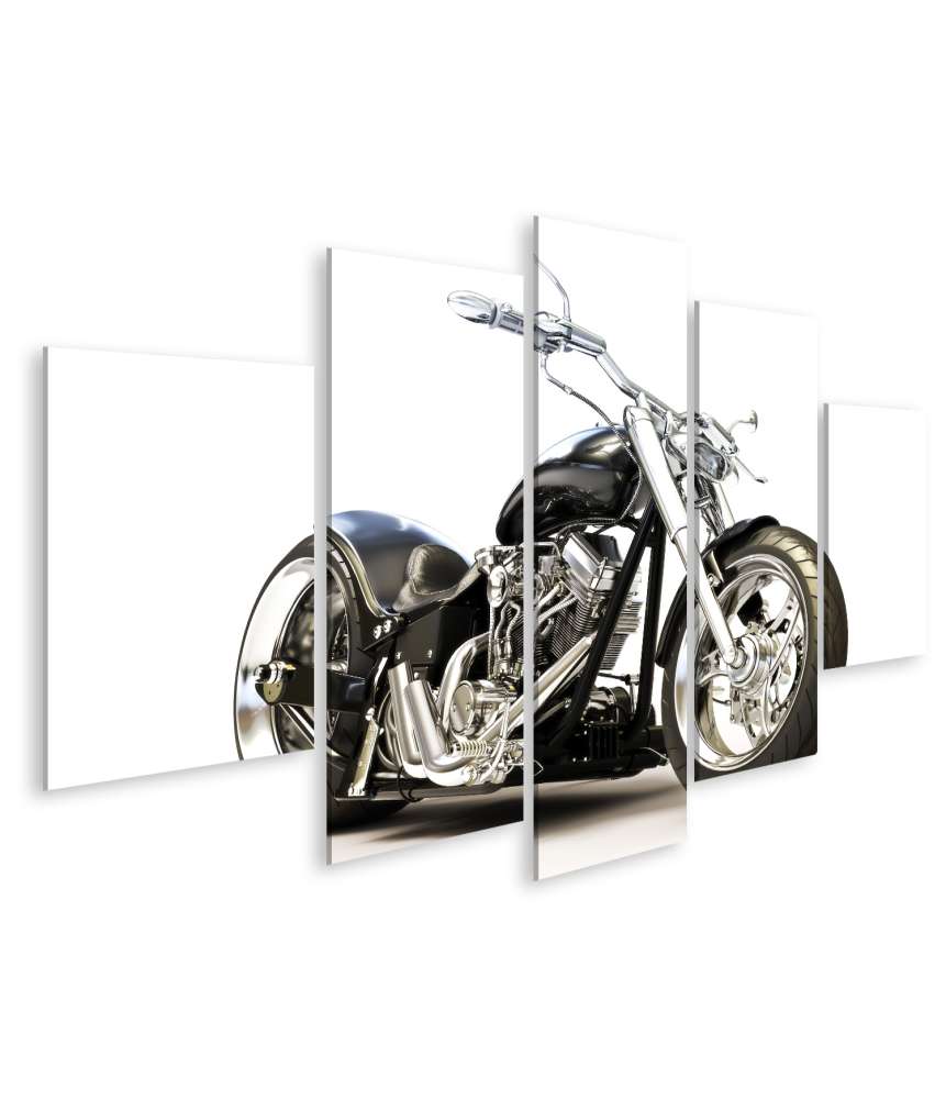 Islandburner Bild auf Leinwand Personalisiertes Motorrad-Wandbild mit weißem Hintergrund