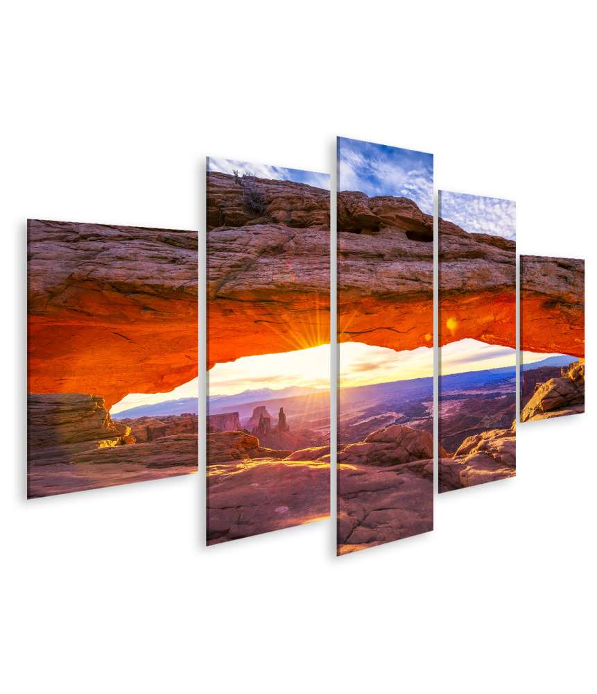 Islandburner Bild auf Leinwand Sonnenaufgang an der Mesa Arch im Canyonlands Nationalpark