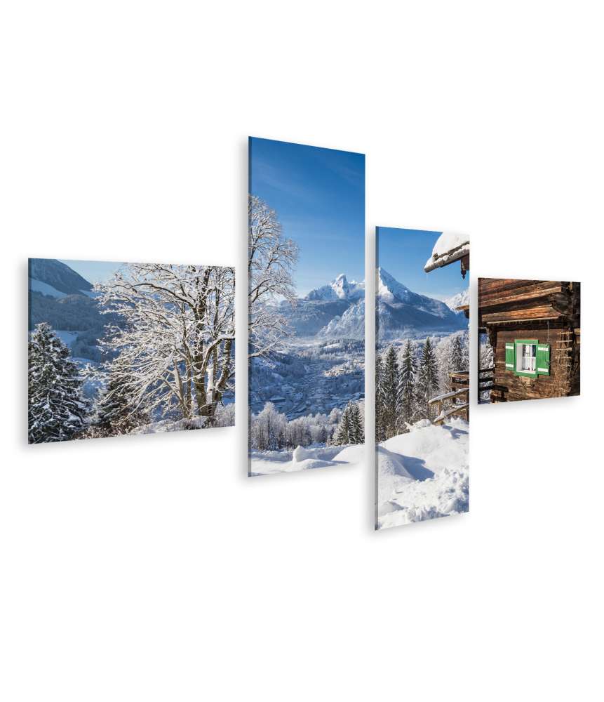 Islandburner Bild auf Leinwand Atemberaubendes Wandbild einer idyllischen Berglandschaft in Berchtesgaden