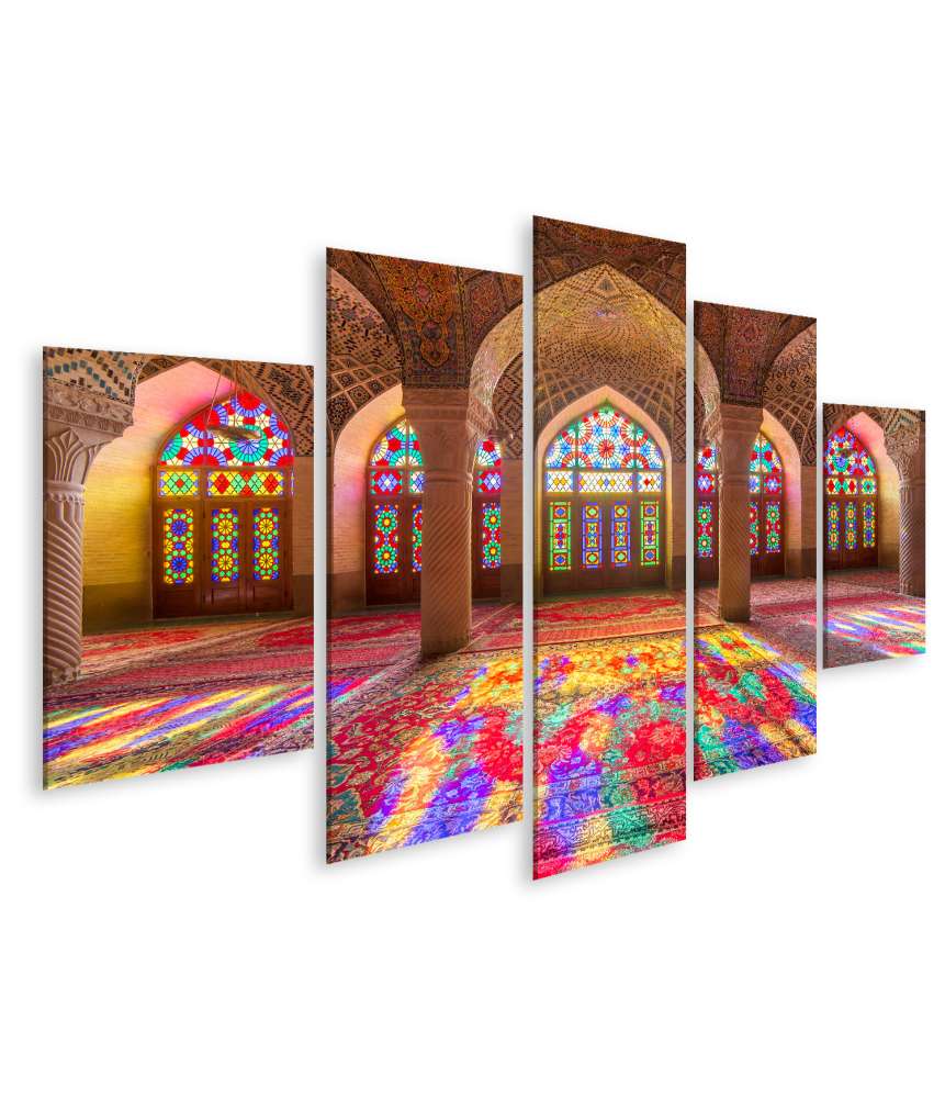 Islandburner Bild auf Leinwand Beeindruckendes Wandbild in der Nasir Al Mulk Moschee, Shiraz, Iran