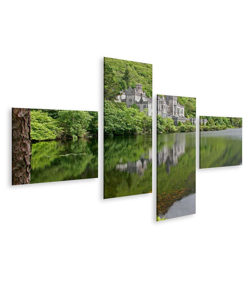 Islandburner Bild auf Leinwand Atemberaubendes Wandbild der historischen Kylemore Abbey in Galway, Irland