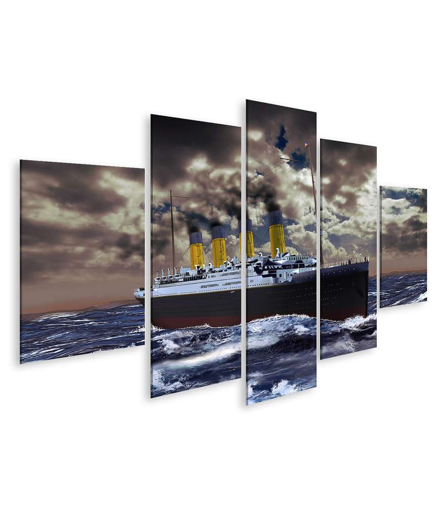 Islandburner Bild auf Leinwand Atemberaubendes Wandbild der Titanic in lebendigen Farben und detailgetreu