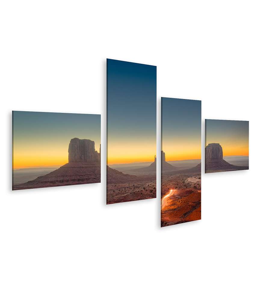 Islandburner Bild auf Leinwand Dämmerung in Monument Valley, Arizona, USA - Wandbild