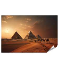 XXL Premium Poster Atemberaubende Reisefotografie der ägyptischen Pyramiden von Gizeh als Wandbild