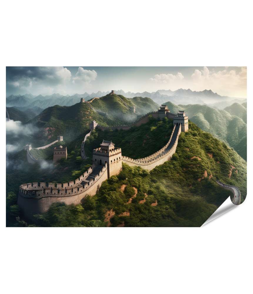 XXL Premium Poster Atemberaubende Reisefotografie der Chinesischen Mauer in China