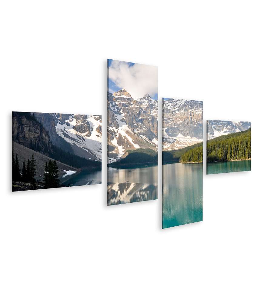 Islandburner Bild auf Leinwand Atemberaubendes Wandbild von Moraine Lake in den Rocky Mountains, Kanada