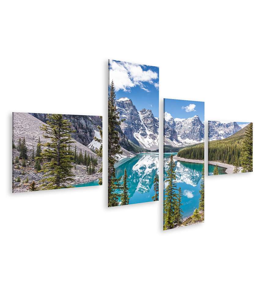 Islandburner Bild auf Leinwand Moraine Lake im Banff Nationalpark, Kanadische Rockies, Kanada